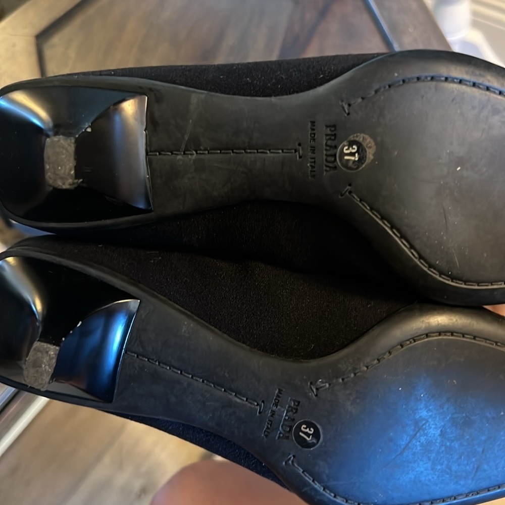 🛑 1 hour sale. Prada, size 6.5 (37 EU) Elegant Black Women's heels, 💯 authentic - Picture 11 of 12